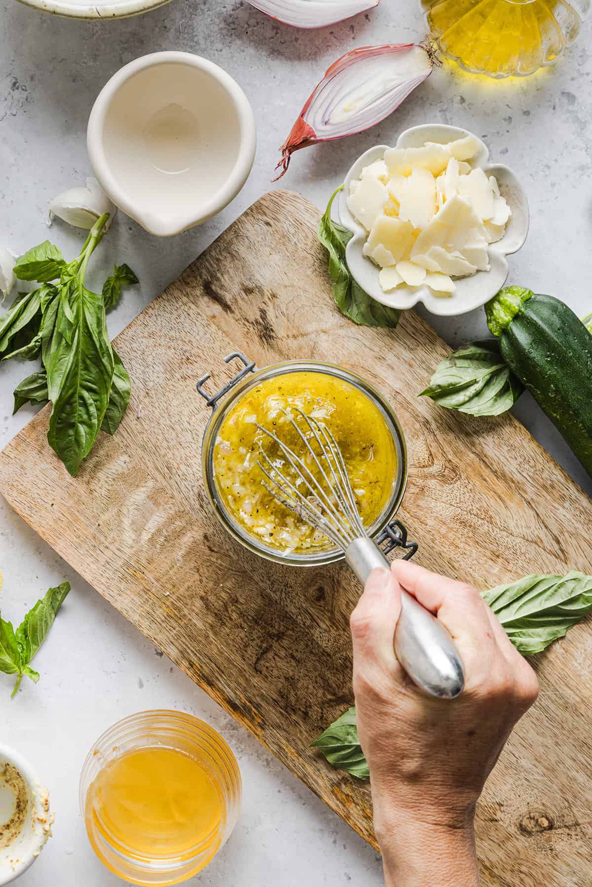 Add this light and zesty Lemon Basil Pasta Salad to your summer menu! This pasta salad is refreshing, flavorful and packed with fresh veggies. The perfect side dish to bring to your next cookout or picnic and makes a healthy weeknight dinner!