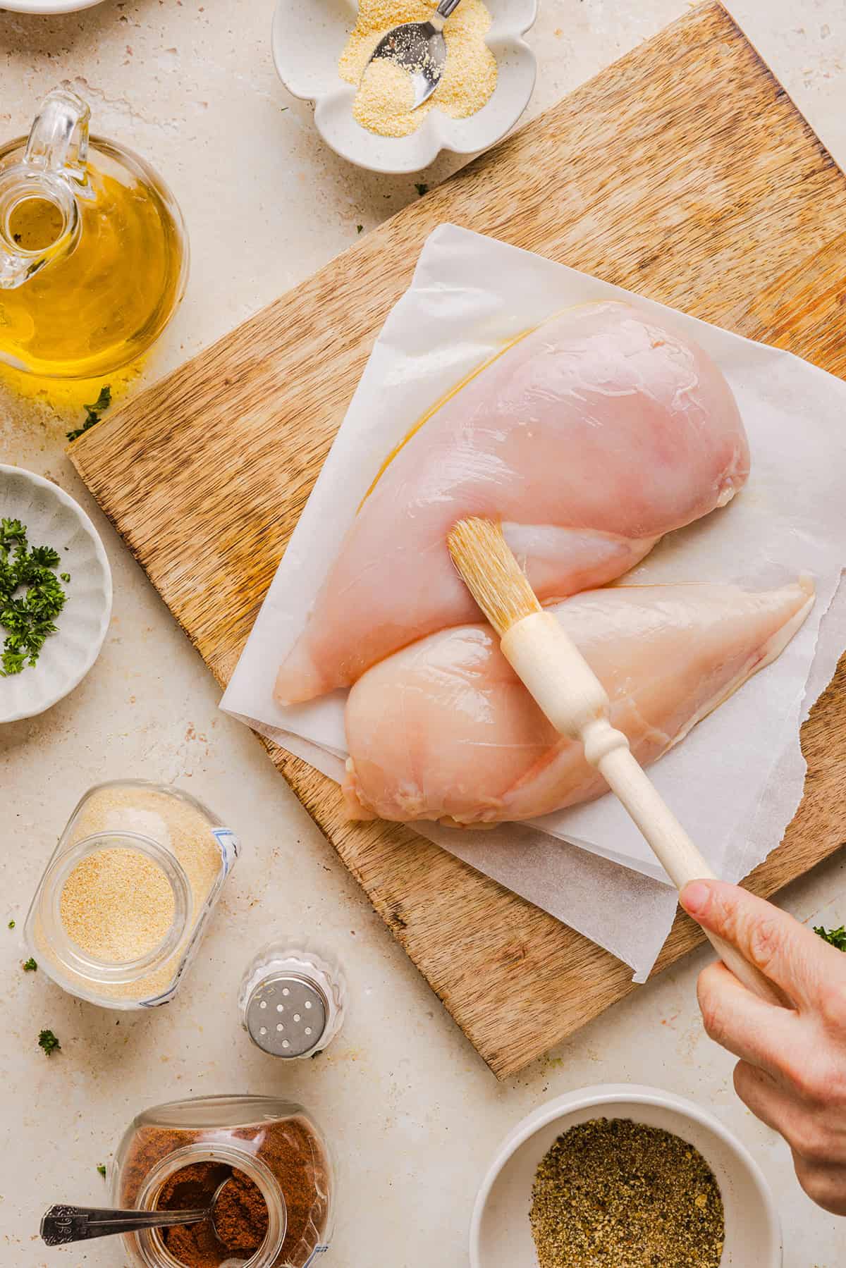 Juicy Air Fryer Chicken Breast recipe that comes out perfectly every time in just 20 minutes! Seasoned with a blend of herbs and spices for a delicious, healthy meal great for busy weeknights or when you need to meal prep.