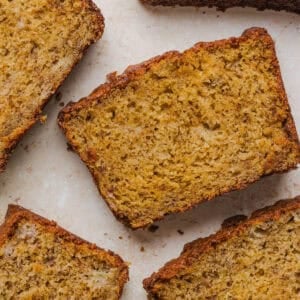 This is hands down the BEST Banana Bread recipe passed down from my Grandma! Moist, lightly sweet, and packed with rich banana flavor that works for breakfast, a delicious snack or dessert.