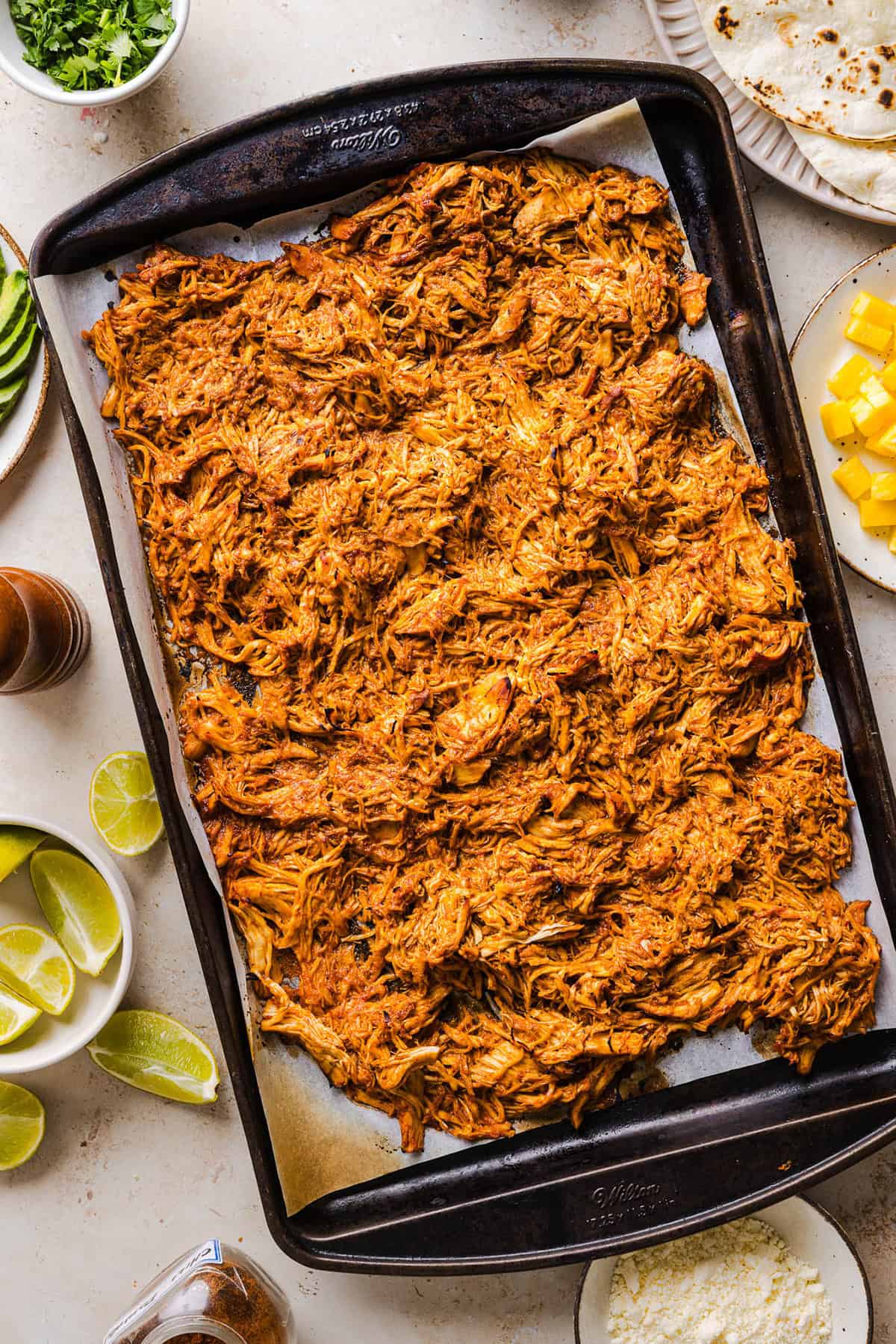 These Crock Pot Chicken Al Pastor Tacos are sweet, smoky, and incredibly flavorful! An easy slow cooker dinner made with juicy shredded chicken, fresh pineapple, chipotle peppers, and warm spices for a healthy, protein-packed dinner.